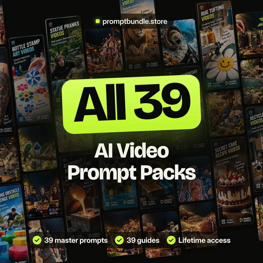 All 39 AI Video Prompt Packs