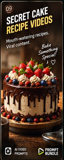 Secret Cake Recipes – AI Video Prompt Pack