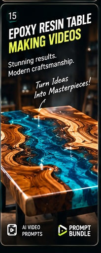 Epoxy Resin Tables – AI Video Prompt Pack
